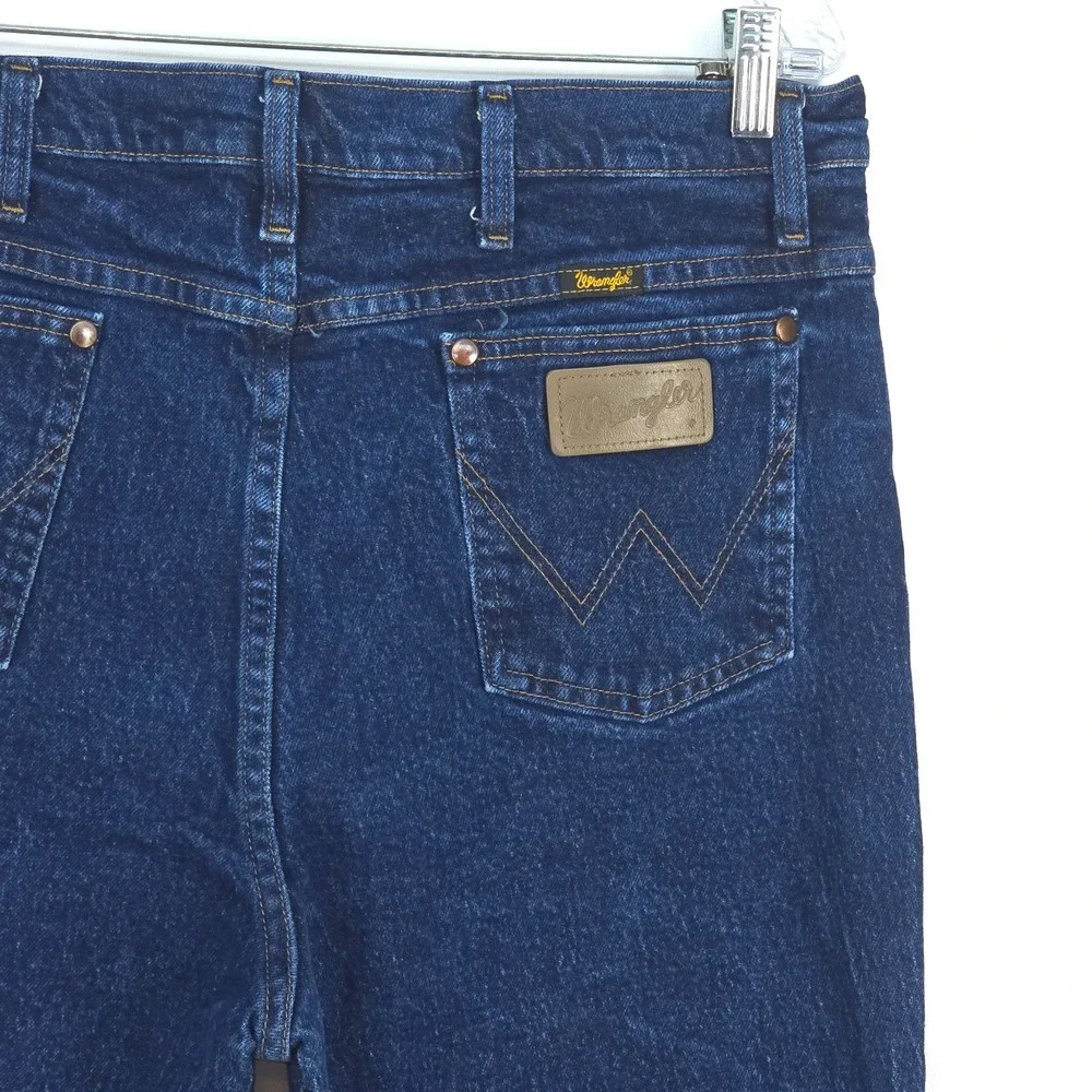 Vintage Wrangler Straight Leg‎ Jeans Men's 35x33 (38x34) Dark Wash Cowboy 937STR